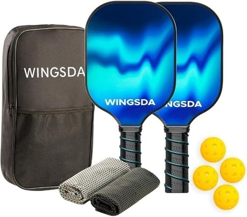 Pickleball paddle set fibre - set,